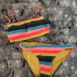striped bikini set
